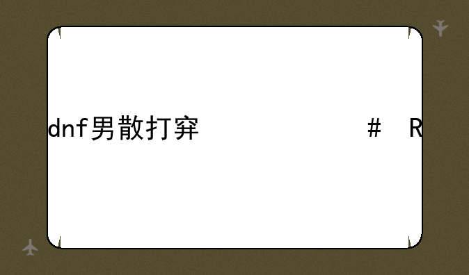 dnf男散打穿什么甲