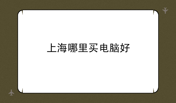 上海哪里买电脑好