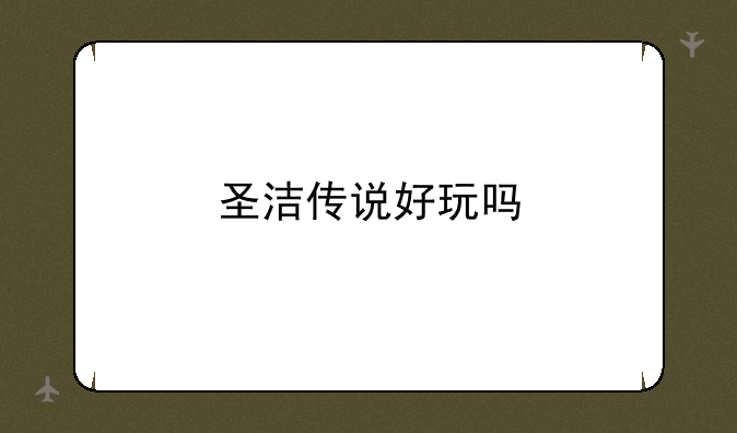圣洁传说好玩吗