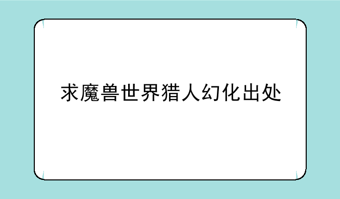 求魔兽世界猎人幻化出处