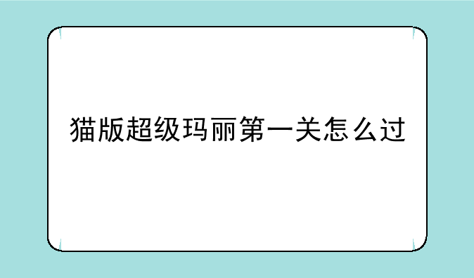 猫版超级玛丽第一关怎么过